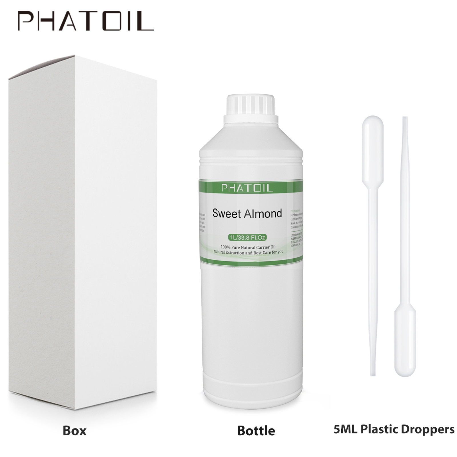 Face Oil Rosehip - PHATOIL 1000ml Sweet Almond Oil Cold
