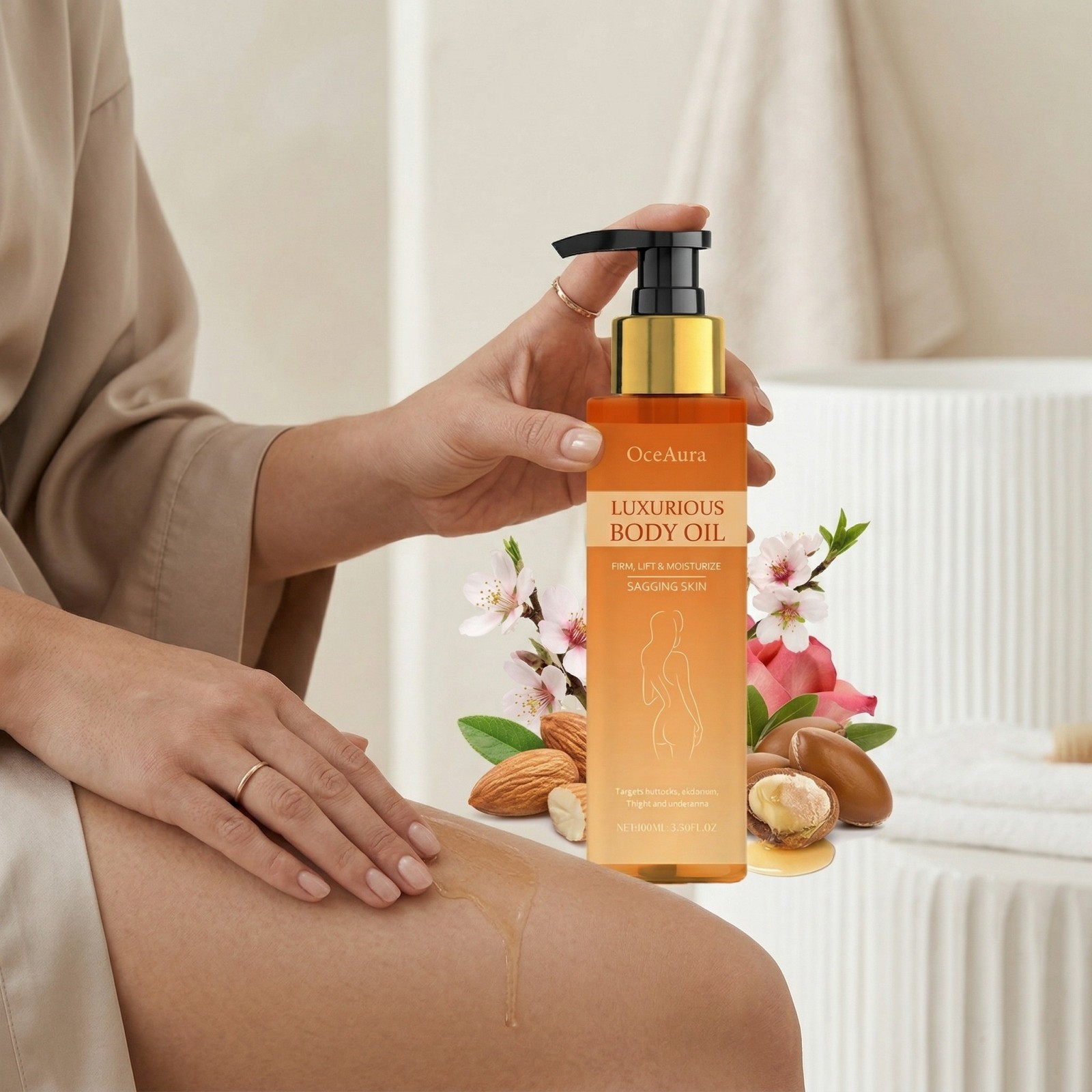 Face Oil Rosehip - OceAura Massage Oil for the Body