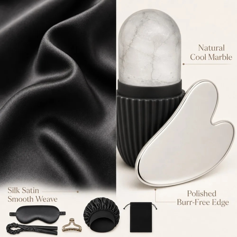 9Pcs Hair Skin Care Set Satin  - Skincare Skin 1004 评论和价格