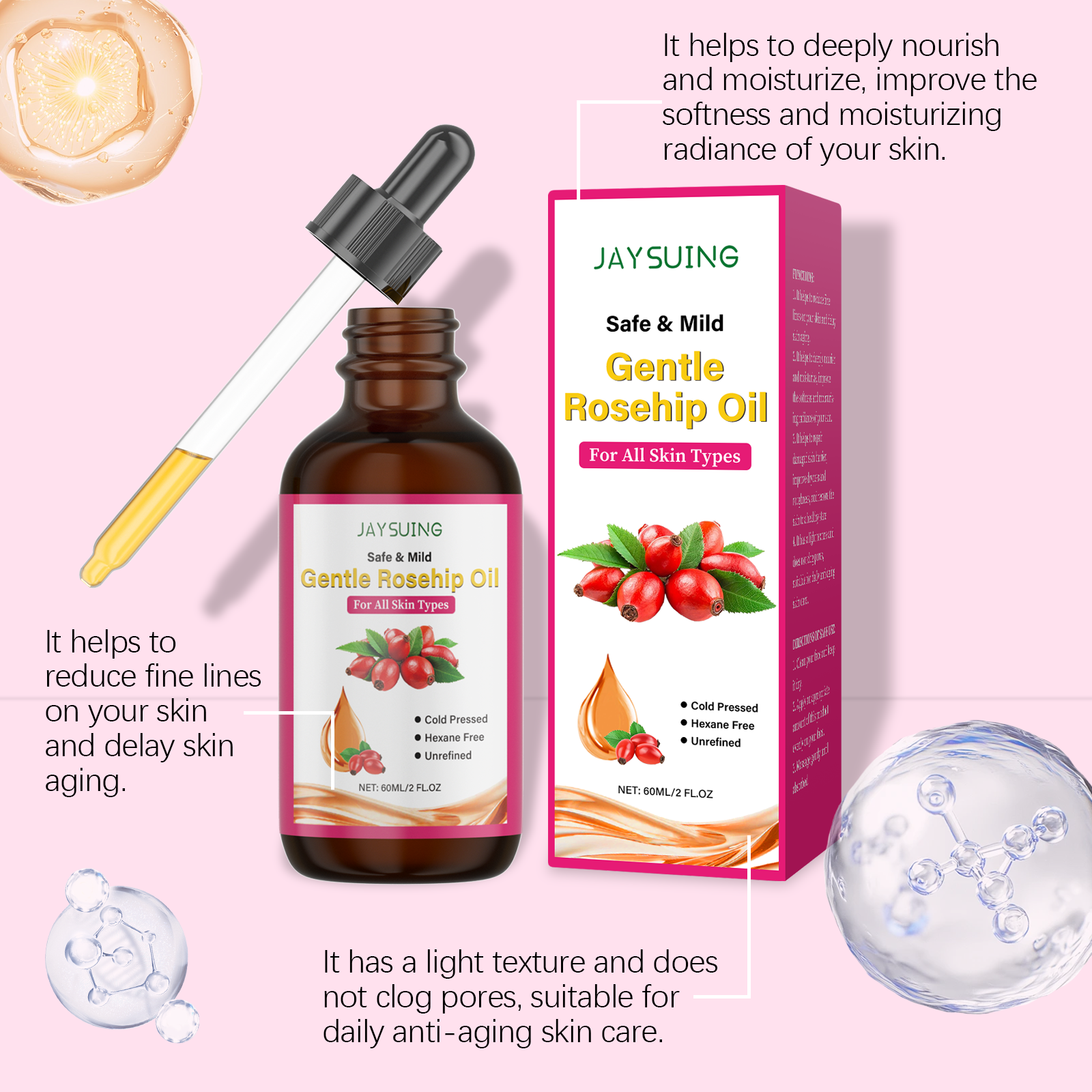 Rosehip Seed Oil for Face Cold - Face Oil Rosehip 评论和价格