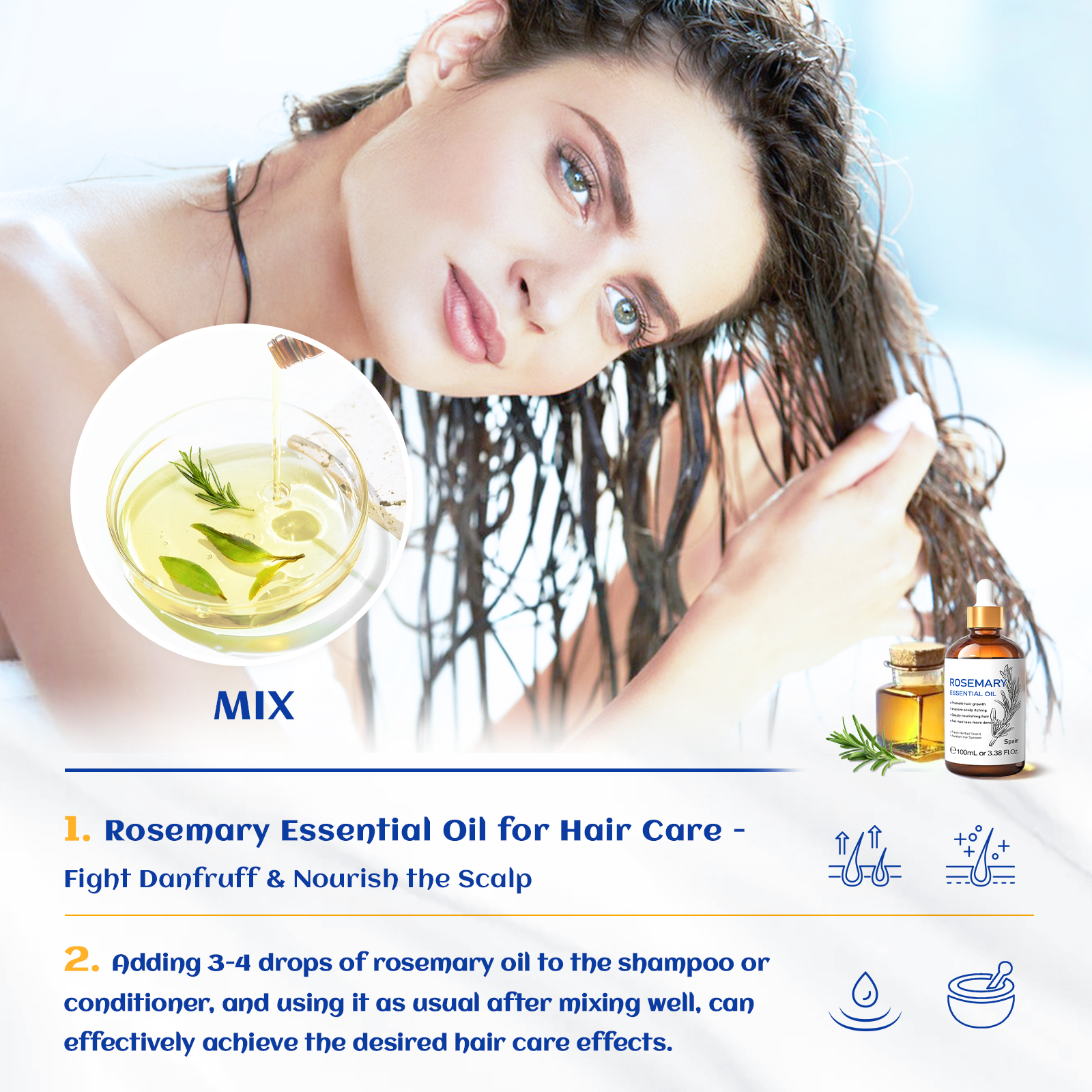 HIQILI 100% Pure Rosemary Esse - Skincare Skin 1004 评论和价格