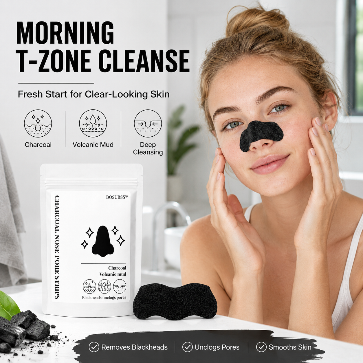 Tea Tree Charcoal Nose Strips  - Skincare Viral 评论和价格
