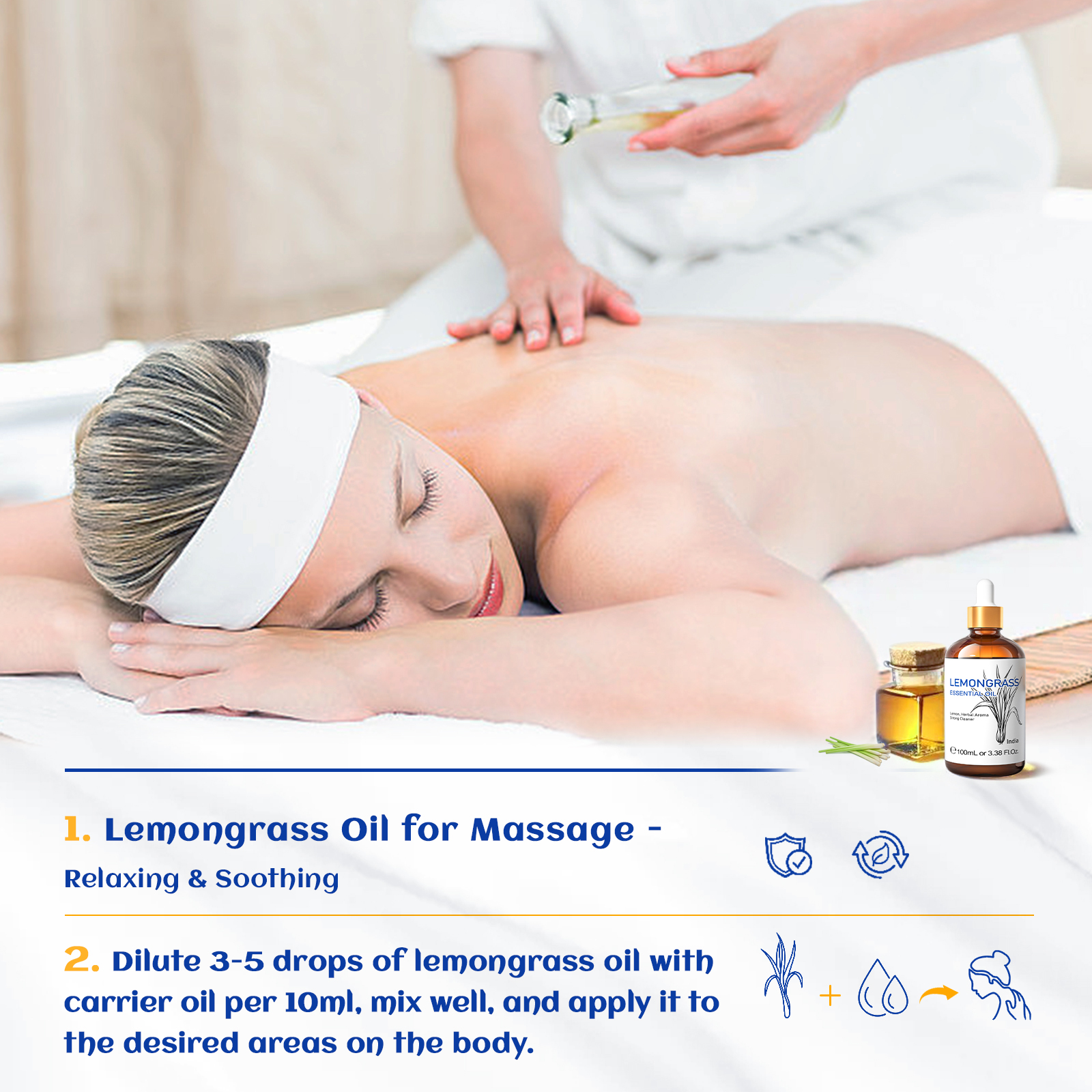 HIQILI 100% Pure Lemongrass Es - Skincare Skin 1004 评论和价格