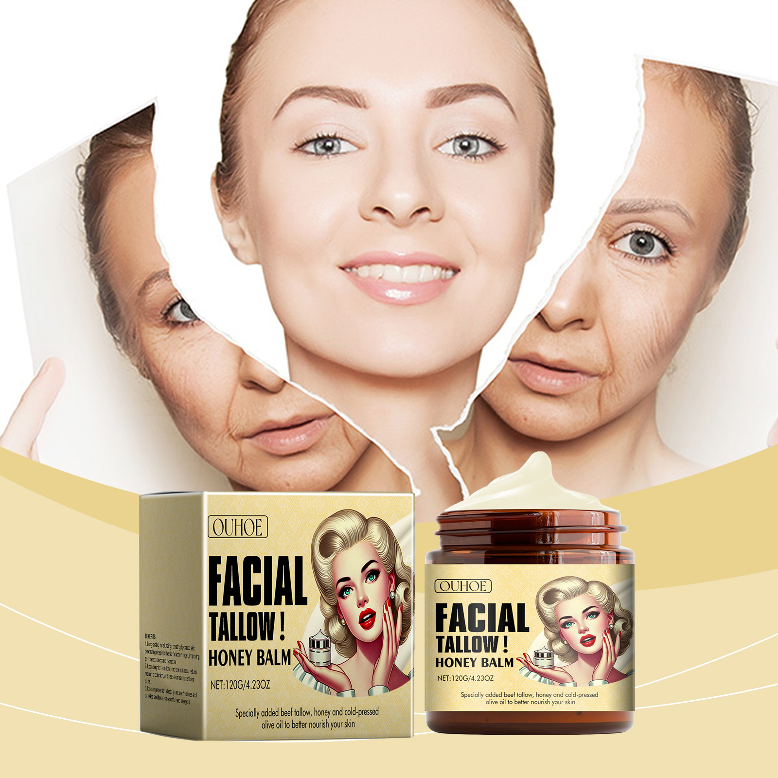 Grass-Fed Tallow Honey Balm Or - Skincare Non Comedogenic 评论和价格